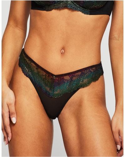 Ann Summers Sexy Lace Planet Thong Rainbow - Blue