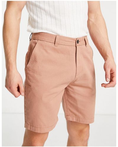 New Look Straight Fit Chino Shorts - Brown
