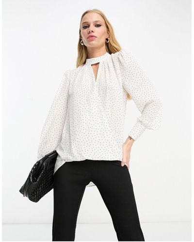 River Island Blouse Met Uitsnijding - Wit