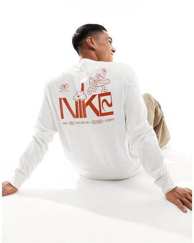 Nike M90 Logo Long Sleeve T-shirt - White