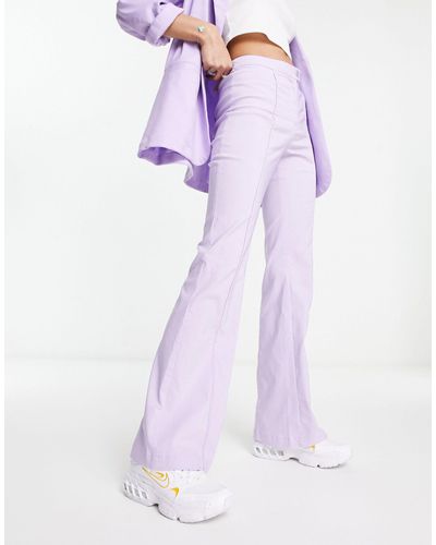 Collusion Pantalon d'ensemble évasé en bengaline - lilas - Violet