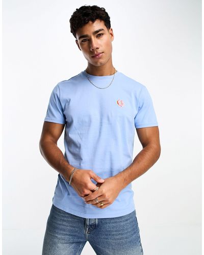 Threadbare Camiseta pálido con donut bordado - Azul