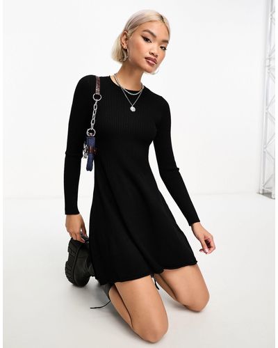 ONLY Mini Knitted Skater Dress - Black