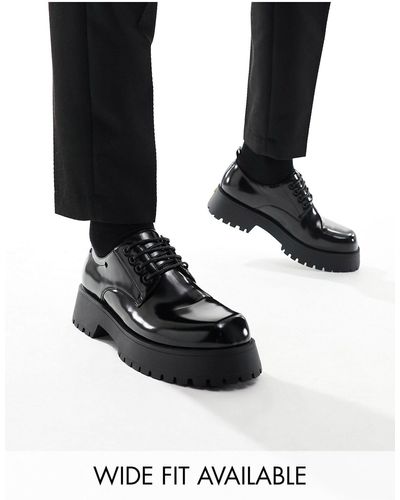 ASOS Chunky Lace Up Shoes - Black