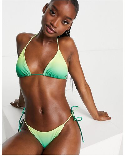 Candypants – bikinihose mit hohem beinausschnitt und seitlicher schnürung - Grün