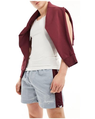 ASOS – weite nylon-shorts - Rot