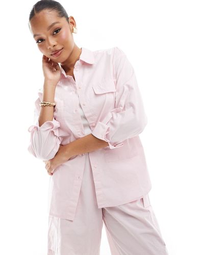 Vero Moda Utility Shirt Co-ord - Pink
