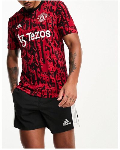 adidas Originals Adidas Football Manchester United Fc 2023/24 Pre-match T-shirt - Red
