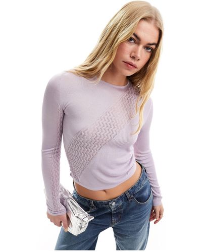 & Other Stories Variegated Knitted Top - Purple
