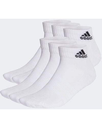 adidas Originals – sportswear – 6er-pack gepolsterte knöchelsocken - Weiß