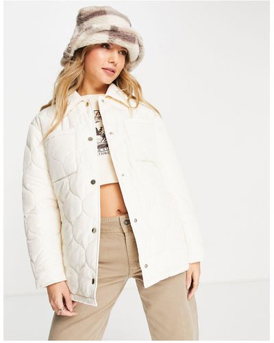 Miss Selfridge Lightweight Quilted Belted Jacket - White