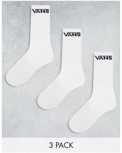 Vans Classic 3 Pack Socks - White