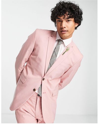SELECTED Skinny Fit Suit Jacket - Pink