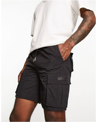Sixth June Pantalones cortos s cargo utilitarios - Negro