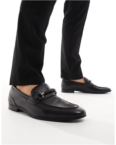 ALDO Gento Leather Loafers With Snaffle Trim - Black