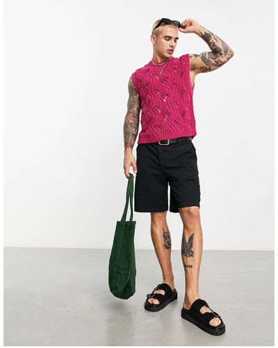 ASOS Golvend Gebreide Tanktop - Roze