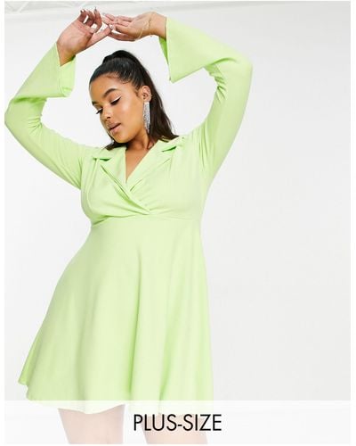 Yours Blazer Dress - Green