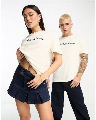 Polo Ralph Lauren X asos – exclusive collab – frottee-t-shirt - Schwarz