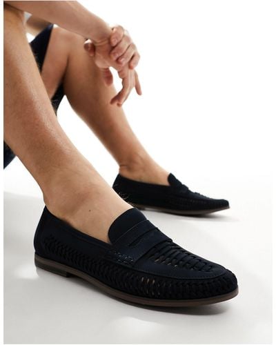 Schuh Reem Woven Loafers - Black