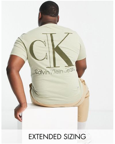 Calvin Klein Big & Tall - T-shirt Met Logo - Metallic