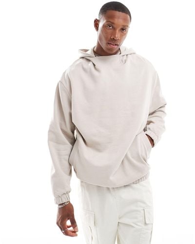 ASOS Oversized Hoodie With Hood Detail - White