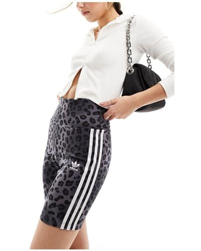 adidas Originals Leopard Luxe legging Shorts - Black