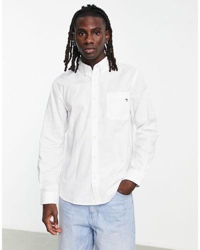 Pretty Green Icon Oxford Long Sleeve Shirt - White