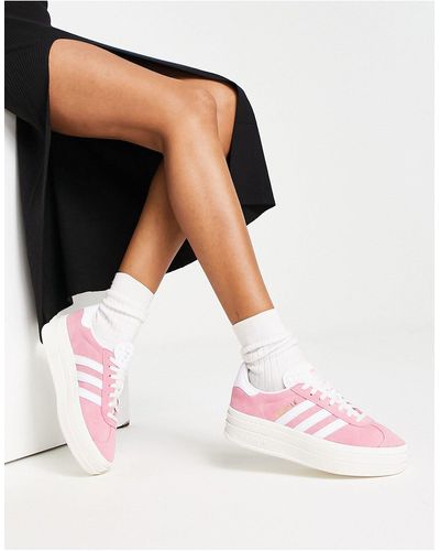 adidas Originals Gazelle bold - baskets à semelle plateforme - Blanc