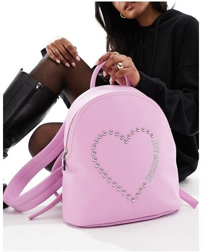 Love Moschino Heart Logo Backpack - Pink
