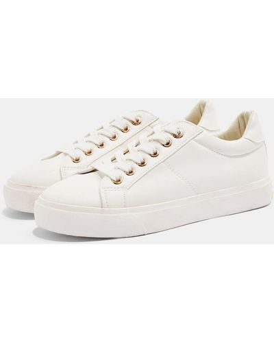 TOPSHOP Camden Lace Up Sneakers - White
