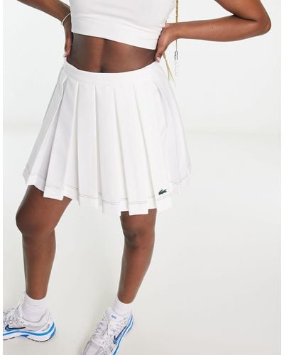 Lacoste Pleated Tennis Skirt - White
