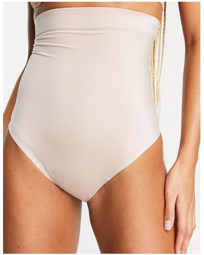 Spanx Suit Your Fancy High Waist Contouring Thong - Brown