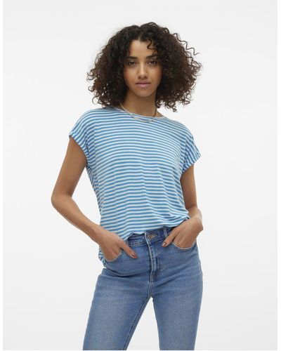 Vero Moda Oversized Stripe T-shirt - Blue