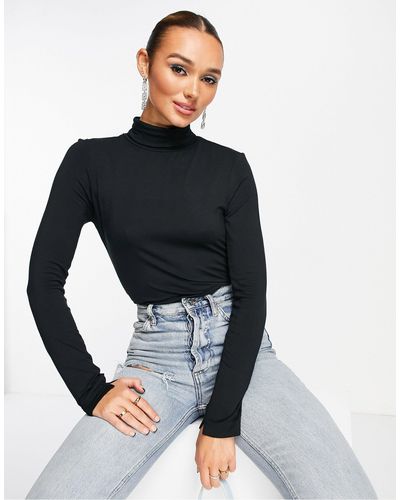 French Connection High Neck Fitted Top - Blue