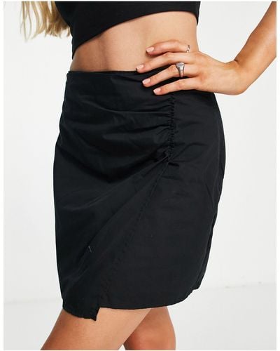 Hollister Poplin Mini Skirt - Black