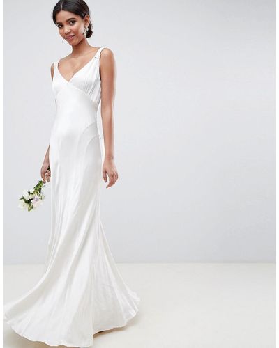 Ghost Bridesmaid Maxi Dress With Cowl Back - White