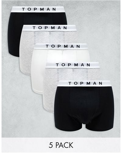 TOPMAN 5 Pack Trunks - White