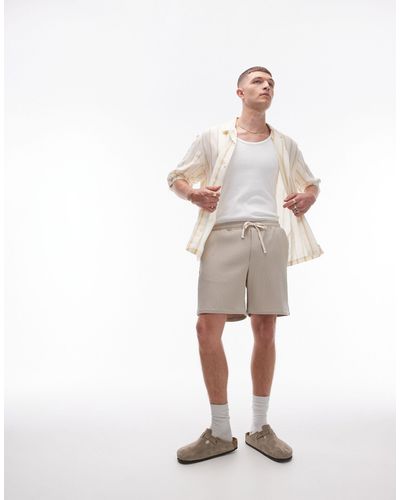 TOPMAN – plissierte shorts - Weiß