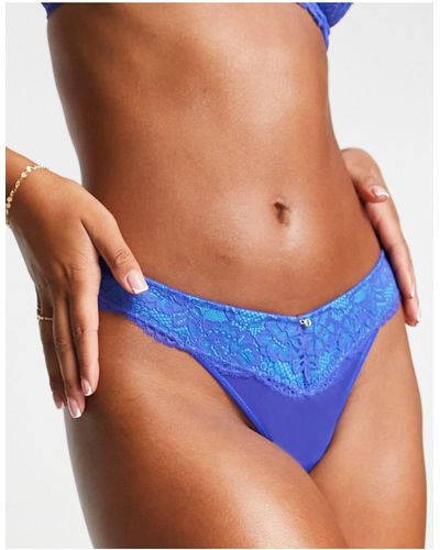 Ann Summers Sexy Lace Thong - Blue