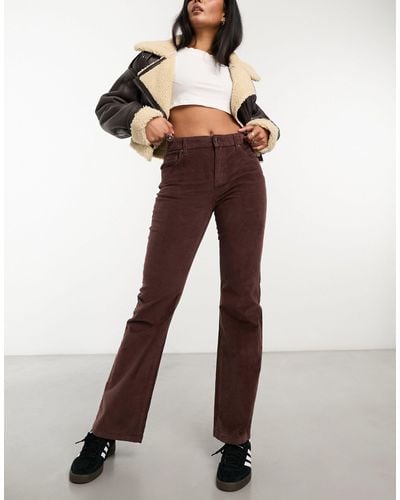 Cotton On Cotton on - jean bootcut en velours côtelé stretch - marron - Multicolore