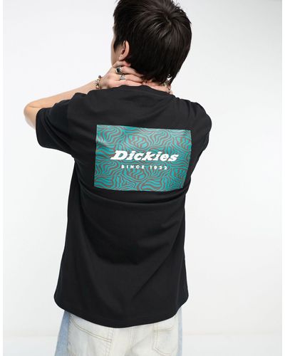 Dickies Clackamas - T-shirt Met Omkaderde Zebraprint Op - Zwart