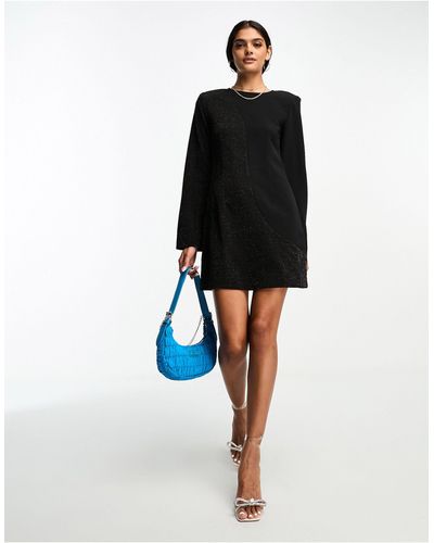 Y.A.S Tailored Mini Dress With Open Back - Black