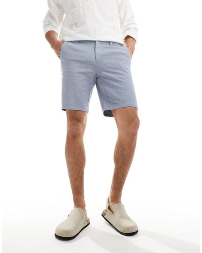 Only & Sons Linen Mix Chino Short - Blue