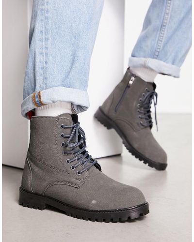 Bolongaro Trevor Minimal Lace Up Boots - Gray