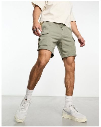 PacSun Relaxed Terry Cargo Shorts - Natural