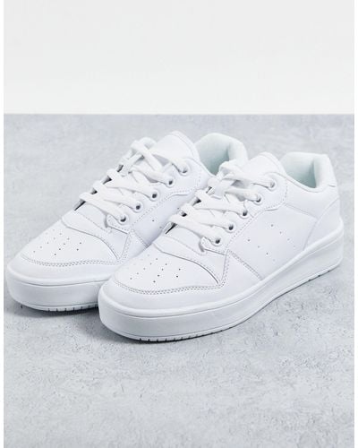 Truffle Collection Chunky Flatform Sneakers - White