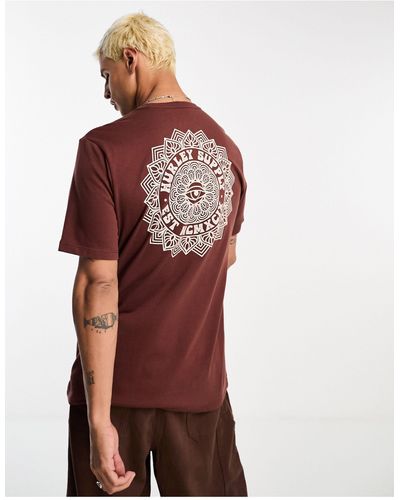 Hurley Mandala - t-shirt marrone - Rosso