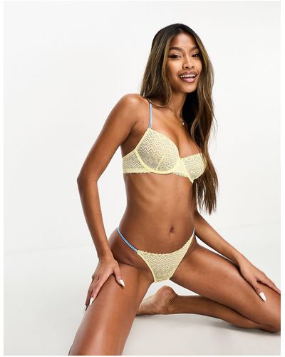 Tommy Hilfiger Tommy Hilfinger Lace Thong - Yellow