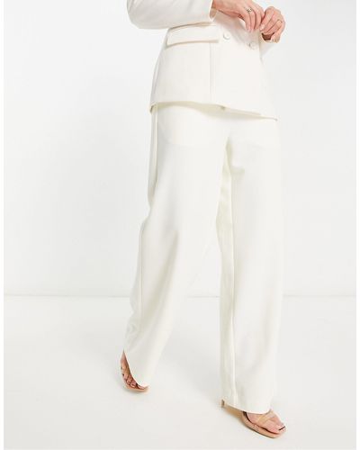 Y.A.S Bridal Tailored Straight Leg Trouser Co-ord - White