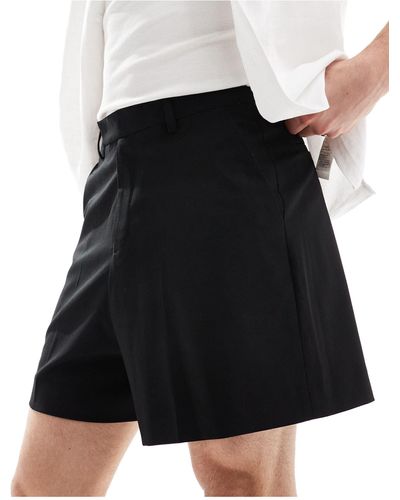 ASOS Smart Relaxed Fit Shorts - Black